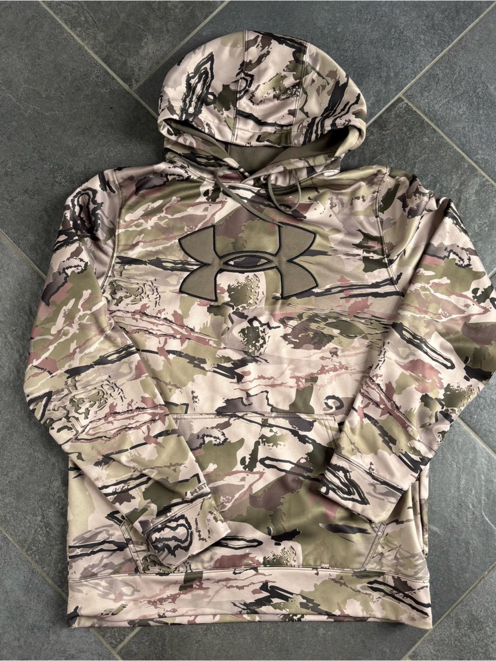 Under Armour Camo Hoodie Mens M- Storm Coldgear Hunting